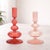Modern Multicolored Glass Taper Candle Holder (Set of 3) For Sale - Image 3 of 5