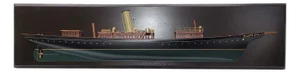 Elegant Half Model of the Steam Yacht Corsair