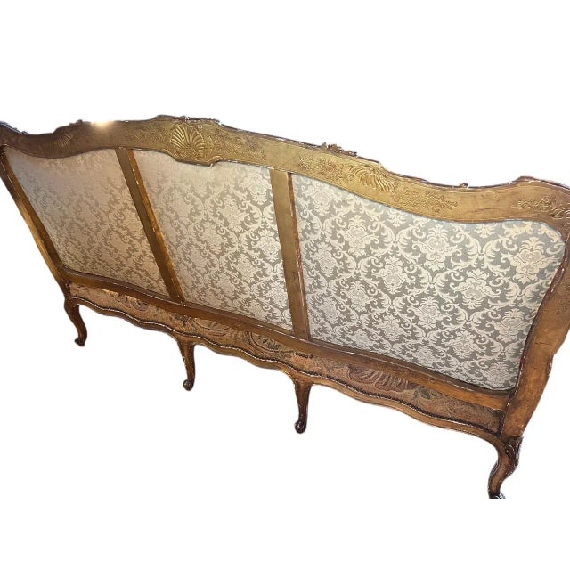Late 19th Century Louis XV Style Giltwood Canape Upholstered in 18th Century Beauvais Tapestry, Manner of Jean-Baptiste Tilliard For Sale - Image 5 of 13