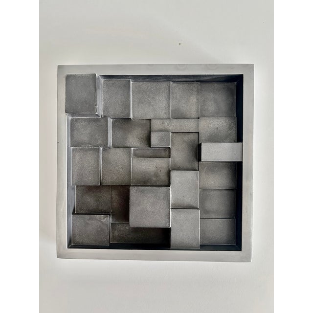 Mid-Century Modern Brutalist Geometric Relief Sculpture by Max Seidenfaden for SDS, 1970s For Sale - Image 3 of 9