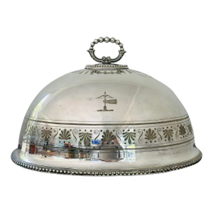 Extra Large Antique Edwardian Walker & Hall Quality Silver Plated Meat Cover (Silverplate Under Tray Listed Separately)