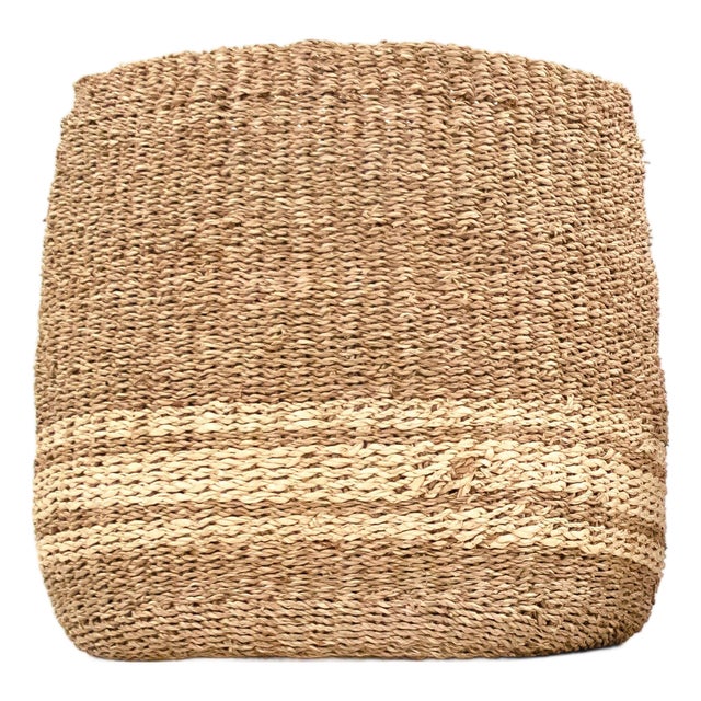 Axel Woven Basket in Beige - A Pair For Sale
