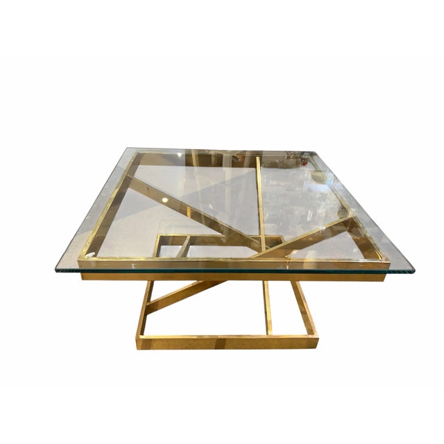 Elevate your living space with this striking vintage square coffee table, a perfect blend of Mid-Century Modern flair and...