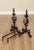 1940s Vintage Pair Wrought Iron Andirons For Sale - Image 5 of 13