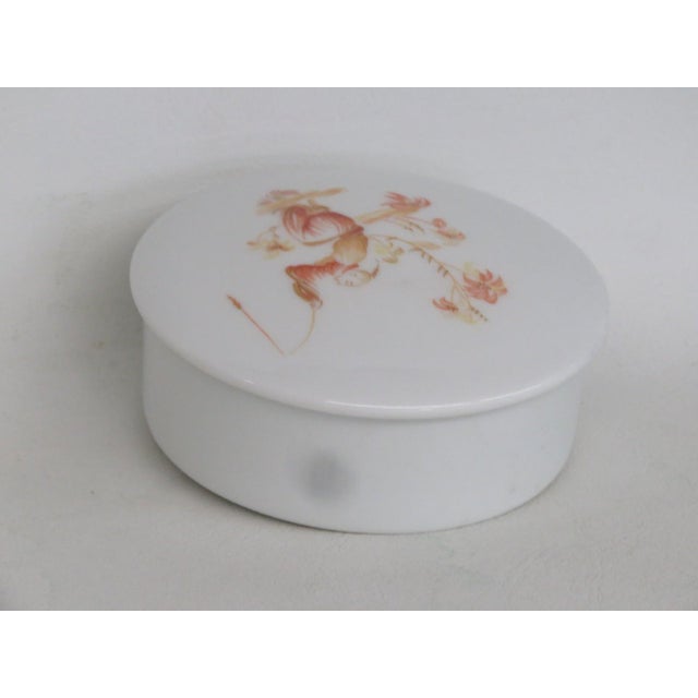 White Giraud Limoges France Chinoiserie Trinket Box Porcelain Vanity Container 4855b For Sale - Image 8 of 15