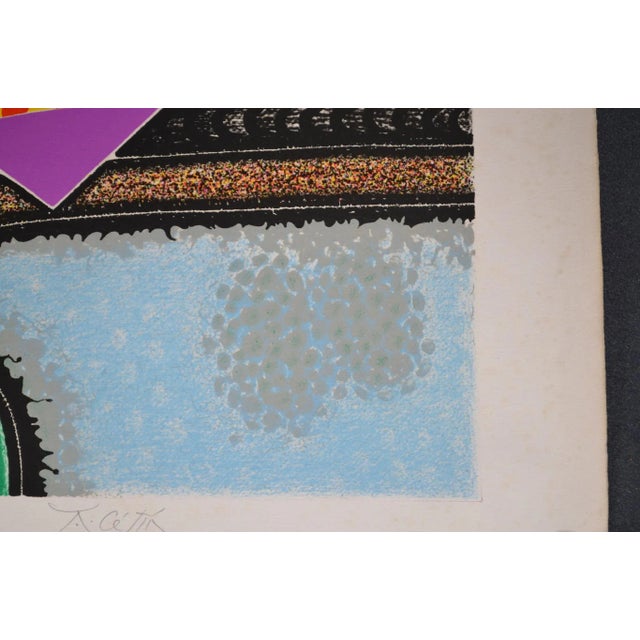 Paper Anton Cetin (Born in 1936) “Face With Long Braids” Lithograph Signed and Numbered 17/150. For Sale - Image 7 of 9