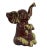 Asian Ceramic Dark Red Baby Elephant Figurine For Sale - Image 3 of 6