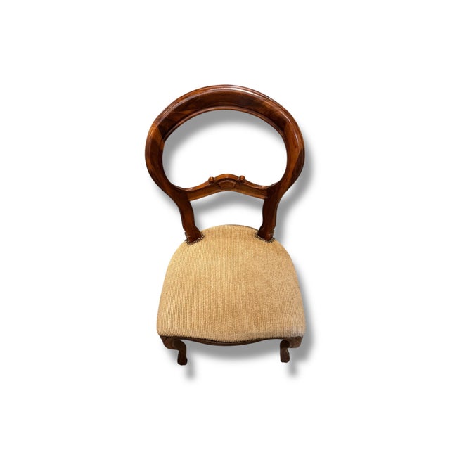 Set of 6 - Antique Walnut Chairs For Sale - Image 4 of 5