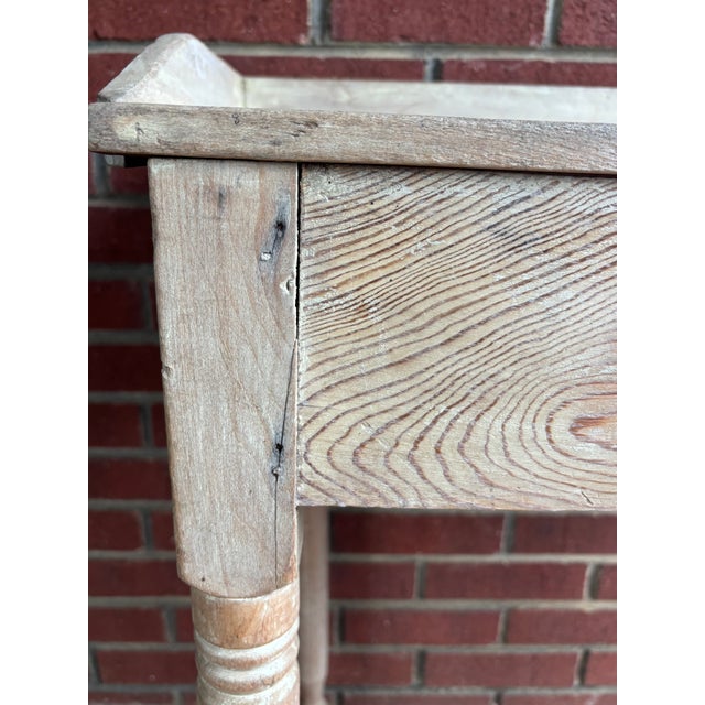 Antique Rustic Pine Work Table For Sale - Image 6 of 7