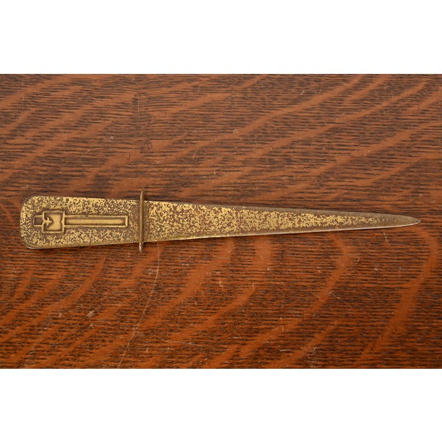 Silver Crest Arts & Crafts Bronze Letter Opener For Sale - Image 11 of 11