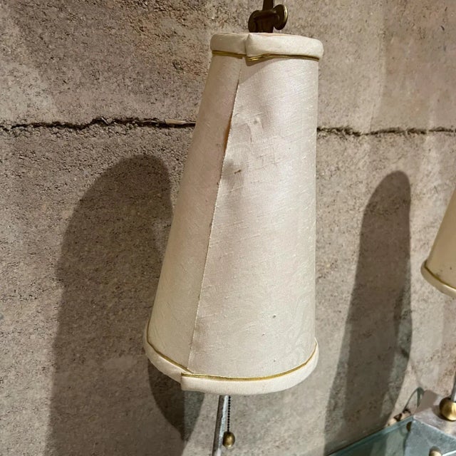 Pair French Table Lamps in Style of Maison Le Dauphin, Brass Hollywood Regency For Sale - Image 12 of 15