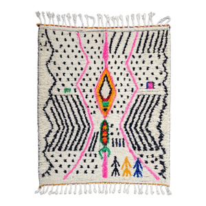 Small Moroccan Azilal Rug - 6.6 X 4.9 Ft