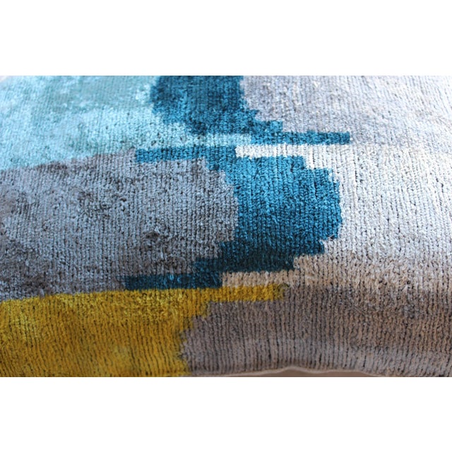 Contemporary Contemporary Velvet Ikat Bohemian Throw Pillow For Sale - Image 3 of 10