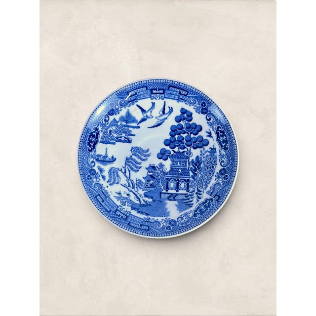 1920s Antique English Wedgwood ‘Willow’ Coffee Cup and Saucer For Sale - Image 5 of 8