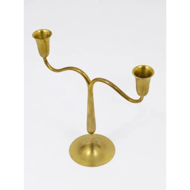 Brass Candleholder from Hagenauer, Austria, 1940s For Sale - Image 3 of 6