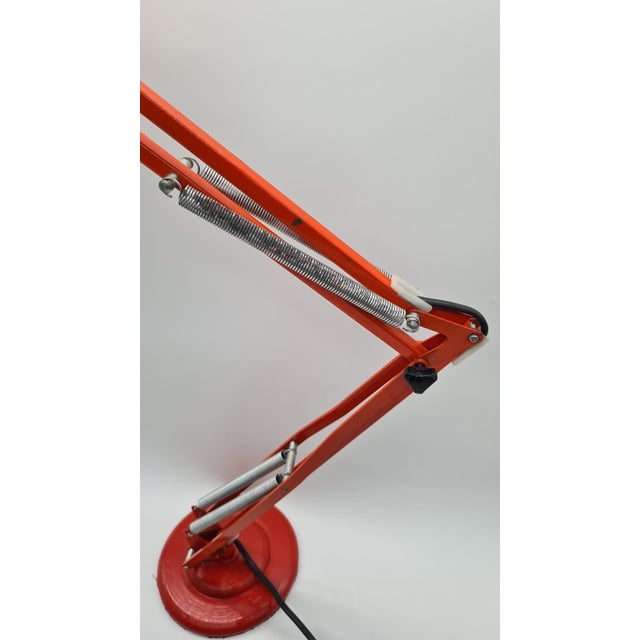 Metal TYP W3 Spezial Desk Lamp in Red Metal, 1970s For Sale - Image 7 of 14