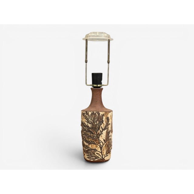 1960s Bodil Marie Nielsen, Table Lamp, Brown Stoneware, Denmark, 1960s For Sale - Image 5 of 8