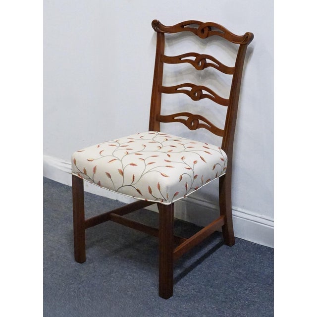 VINTAGE ANTIQUE Solid Mahogany Traditional Duncan Phyfe Style Ladderback Dining Side Chair 37.5" High 20" Wide 23" Deep...