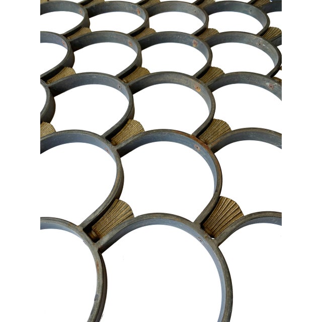 Pair of Art-Deco Architectural Grates in Brass and Steel For Sale - Image 9 of 11