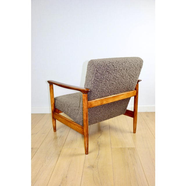 1970s GFM-142 Armchair in Brown-Chocolate Thick Boucle by Edmund Homa, 1970 For Sale - Image 5 of 12