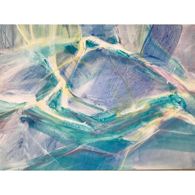 Patricia Zippin "Willows" 1980s Mixed Media Abstract Painting Chairish