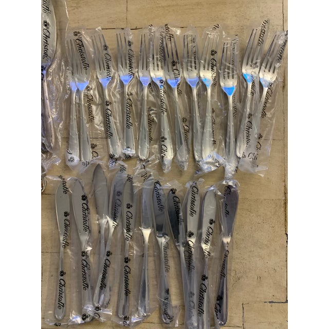 Christofle Flatware Complete Set W/ Serving Utensils - Silver