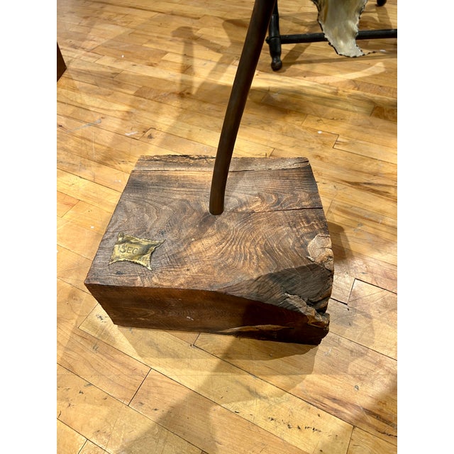 Copper Monumental Brutalist Copper, Brass & Burl-Wood Sculpture of a Sunflower For Sale - Image 8 of 8