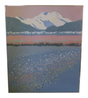 1991 "Mountain Wildflowers" Acrylic Painting by Dorothy Talbott, Framed