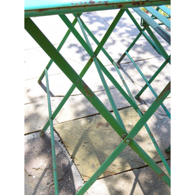Mid 20th Century Folding Steel Dining Set, 3 Pieces For Sale - Image 4 of 9