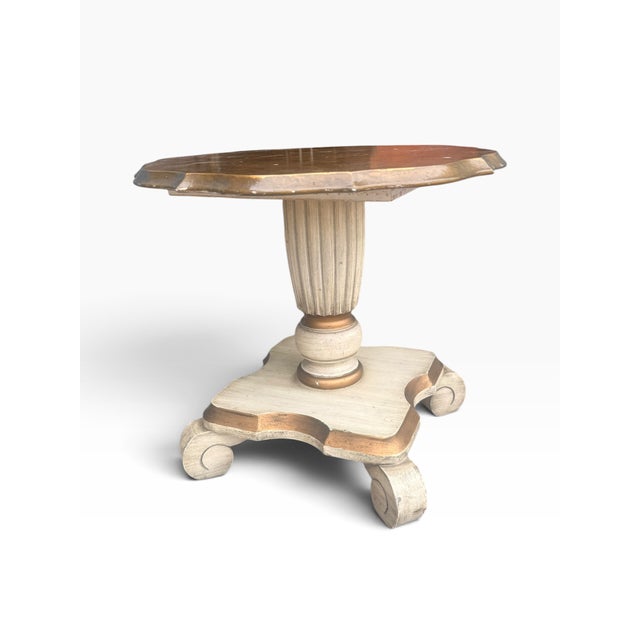 Pair of Katherine Henick Neoclassical Gilt & Painted Side Tables / Plant Stands For Sale In Boston - Image 6 of 17