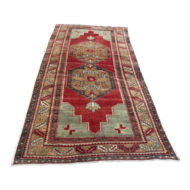 1960s Oushak Turkish Area Rug For Sale