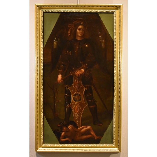 Lombard School Artist, Saint Michael the Archangel, 1650, Oil on Canvas For Sale - Image 15 of 15