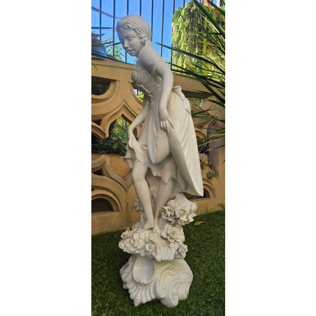 Ceramic Domenico Poloniato Large White Glazed Ceramic Figure of a Woman, Italy, Circa 1960 For Sale - Image 7 of 12