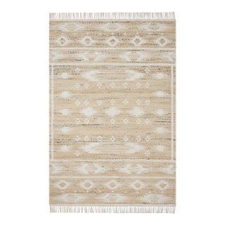Angela Rose x Loloi Rivers Natural / Ivory 3'-6" x 5'-6" Accent Rug For Sale