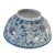 Blue Vintage Chinoiserie Porcelain Bowl With Pink and Green Floral Pattern, 10 Inch For Sale - Image 8 of 9
