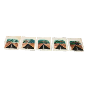 Five 1970’s Original Abstract Modernist Lithographs / Paintings With Dragons- Set of Five
