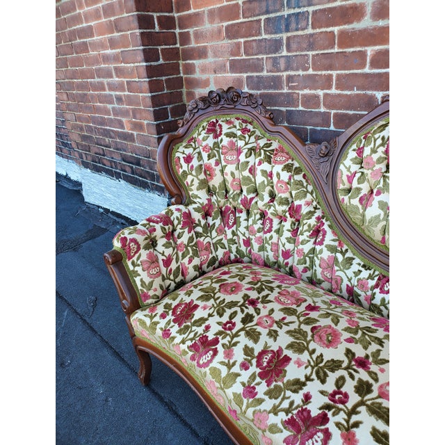 Antique Victorian Floral Couch Chairish