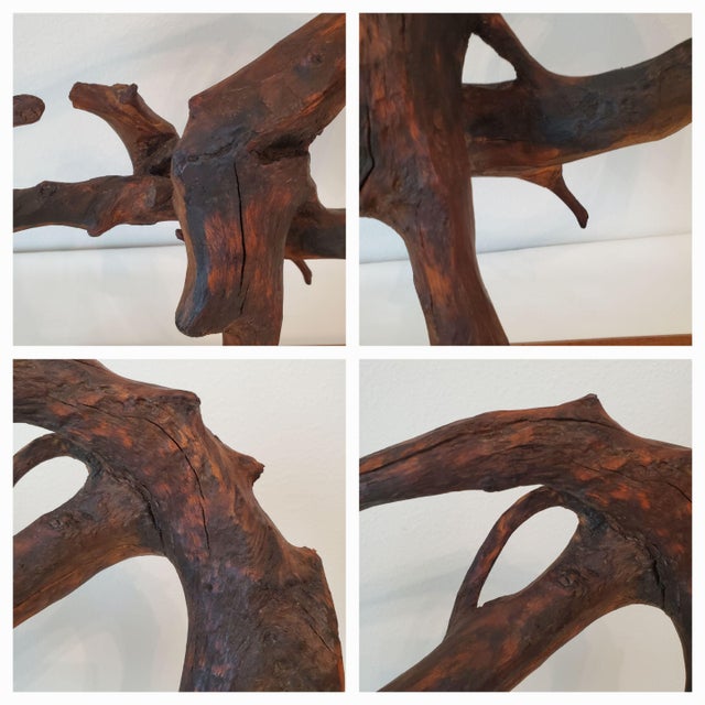 1994 Wood Sculpture "Circle of Life" Signed Nicolae Serban Transylvania 18"w Modernist Expressionist Folk Art For Sale - Image 11 of 12
