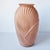 1980's Faceted Geometric Pink Art Deco Draped Glass Vase For Sale - Image 4 of 7