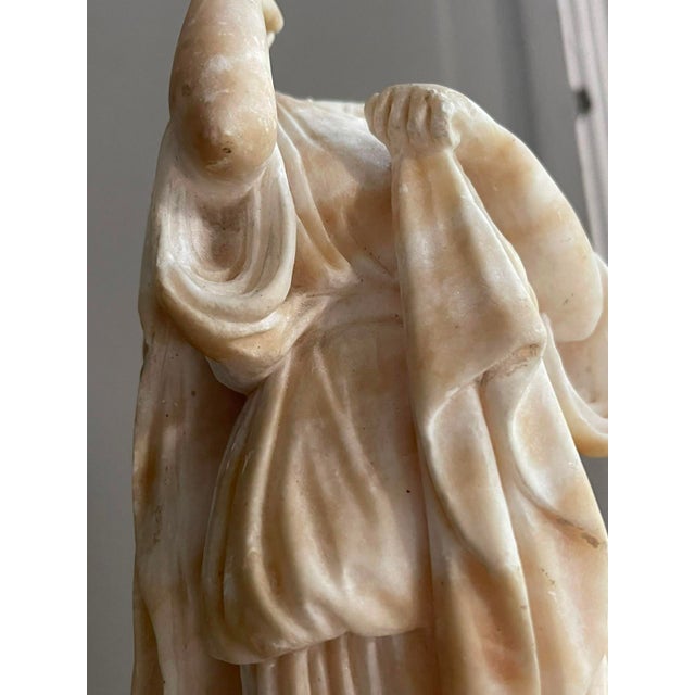 Grand Tour Alabaster Fragment of a Draped Female Figure, 19th Century Italian For Sale - Image 10 of 11