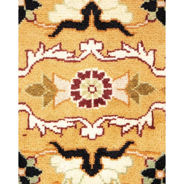 Traditional Mogul, One-of-a-Kind Hand-Knotted Area Rug in Yellow, 4' 2" x 6' 5" For Sale - Image 3 of 8
