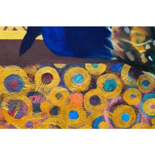 Textile "Bánú Sọ", Oil and Acrylic on Canvas Painting by Ara Deinde For Sale - Image 7 of 9