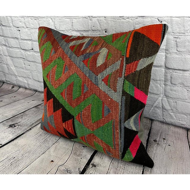 Vintage Pillow Case Turkish Kilim Pillow Decorative Kilim Pillow Dry cleaning only. PILLOW INSERT IS NOT INCLUDED