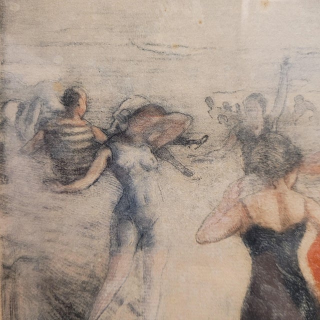 Clement Lambert, Gouache Day at the Beach, 1890s, Paper, Framed For Sale - Image 11 of 16