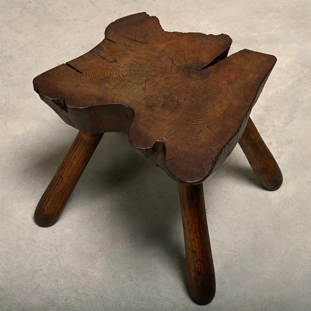 Scandinavian Rustic Tree Trunk Stool, 1970s For Sale - Image 12 of 15