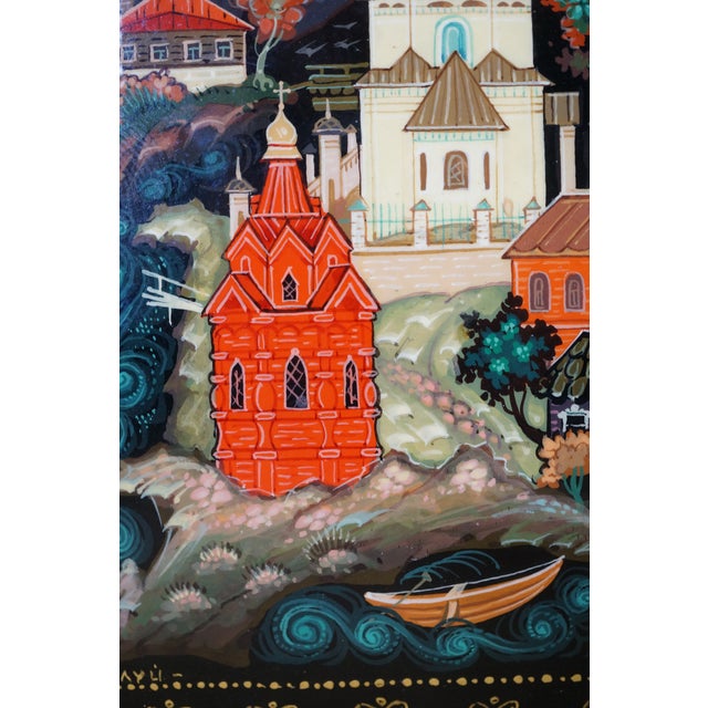 1978 Kholui Black Lacquer Paper Mache Trinket Keepsake Box 3.5" For Sale - Image 13 of 13