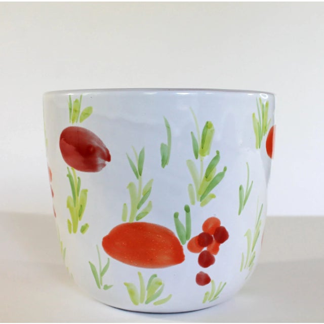 Italian Italian Terra Cotta Glazed Planter For Sale - Image 3 of 6