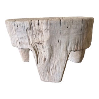 Vintage Reclaimed Elm Stump Side Table 61626a For Sale