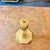 Vintage Hollywood Regency Gilt Pedestal Accent Table With Glass Top For Sale - Image 4 of 10