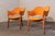 A beautiful set of restored and newly upholstered 3-legged armchairs designed by Kjell Hjall and Bjarne Stave in 1954 for...